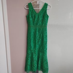NWT Nanette Lepore Green Lace Holiday Dress